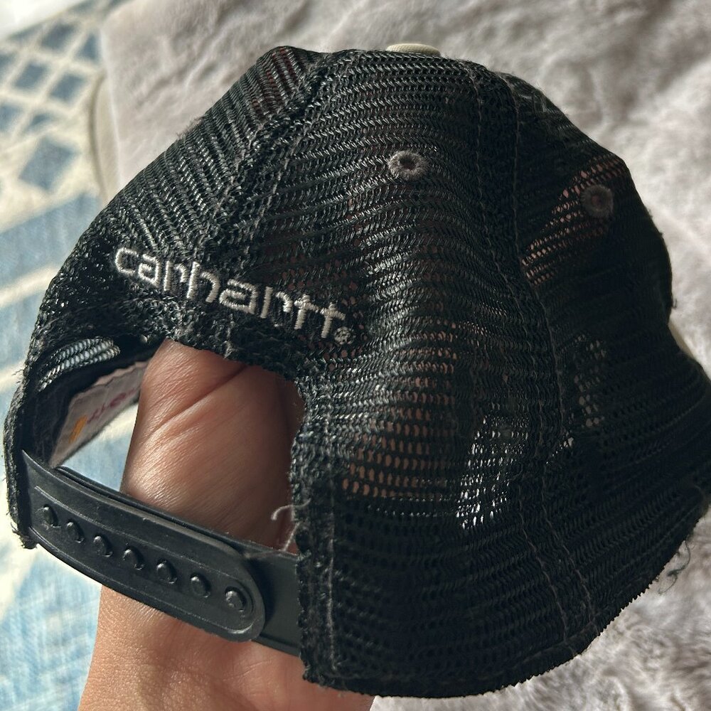 Washed Gray Mesh Snapback Cap - Picture 2 of 3